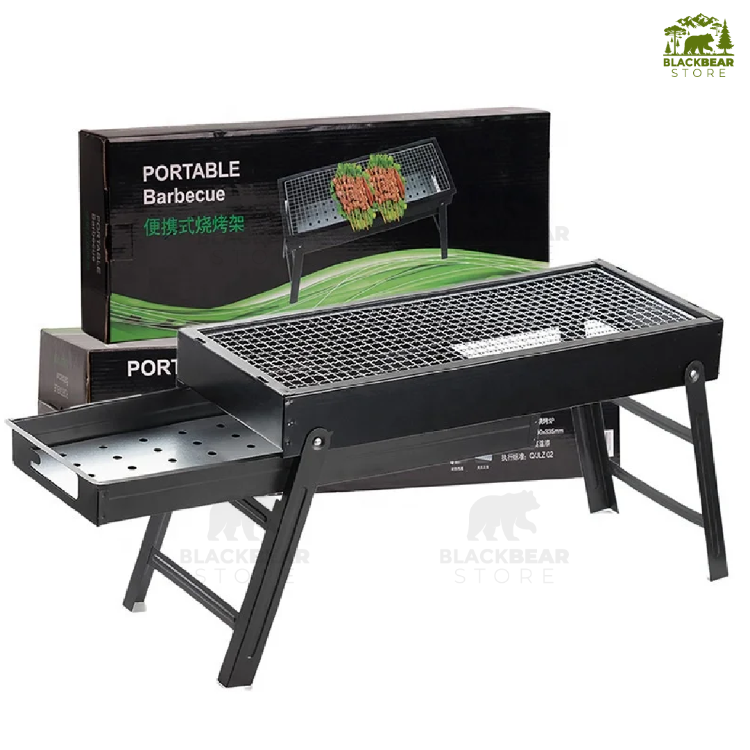 Parrilla a carbón de acero portátil