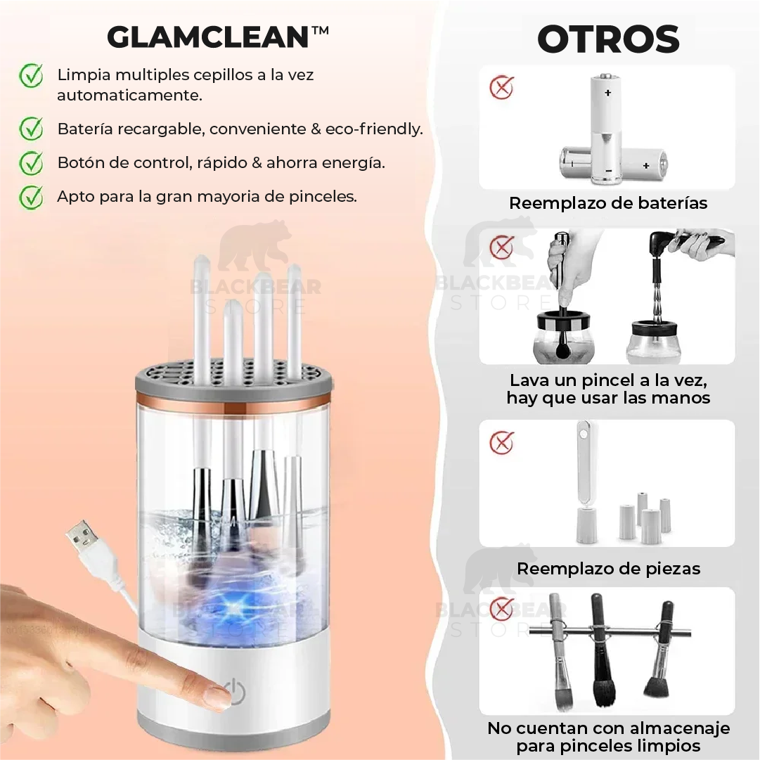 Limpiador Brochas Maquillaje Eléctrico - GlamClean™